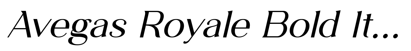Avegas Royale Bold Italic